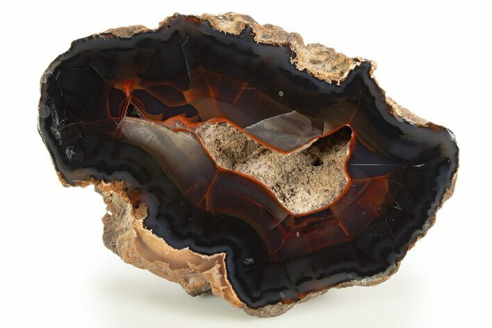 Polished Patagonia Crater Agate - Fluorescent! #323828